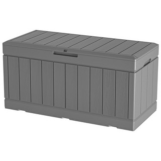 Homall 데크박스 실내 야외 캄핑 다용도 플라스틱 보관함 310L, 그레이 310L, 1개
