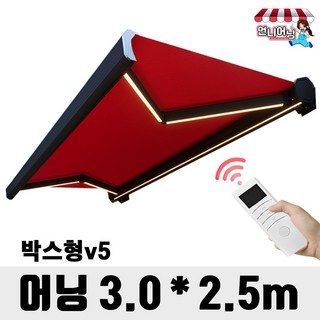 언니어닝 케이스어닝 접이식 어닝 전동 자동 천막 박스 스카이 천갈이 카세트, 그 밖 색상