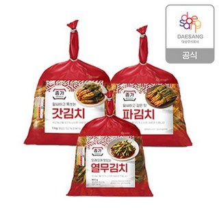 종가 종가집 갓김치 1kg + 파김치 열무김치 900g, 1개