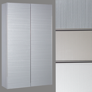 샘바스 아이리스장 (1일~2일 이내 출고예정) 이쁜 욕실장 여닫이 수납 화장실 인쇄유리, 도어 실버+바디실버, W500xH800, 1개