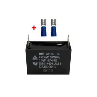 모터 기동 콘덴서 사각수지콘덴서 전해 콘덴서 콘덴샤 - 450V 1.5uF, 1.5 uf(450VAC), 1개