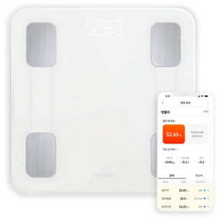 앳플리 T9 스마트 체성분 체중계, 화이트, 1개