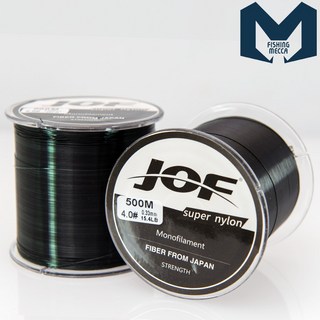 JOF 피싱메카 조프 슈퍼라인 나일론 블랙 500m 모노라인 바다 민물원줄 낚시줄 원투낚시 찌낚시 대용량원줄, 4호, 1개