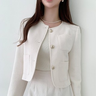 레브 노카라 폼폼 트위드 자켓