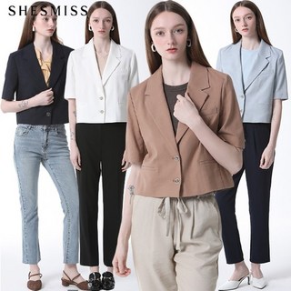 쉬즈미스 싱글 투버튼 반팔 자켓 택가격 318000원