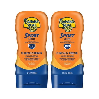 Banana Boat 바나나보트 스포츠 선스크린 로션 4 Ounces SPF 100 118ml, 2개