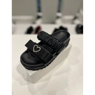 [슈콤마보니]Ribbon point slipper(black)DG2AM24012BLK
