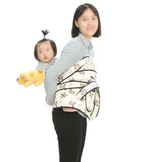 알짜맘 일자형누빔 5부 포대기, 부비곰