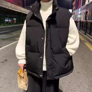 ASURE 남자 라운드 루즈핏 패딩 베스트