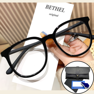 BETHEL 블루라이트 차단안경 뿔테 세미 오버사이즈 안경 대표 이미지 - 뿔테 안경 추천