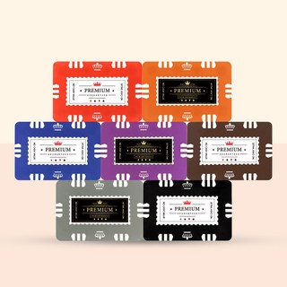 빅 삼선 사각칩 대형 고액칩 떡칩 카지노 홀덤 포커 게임 용품, 퍼플, 화이트, 1개