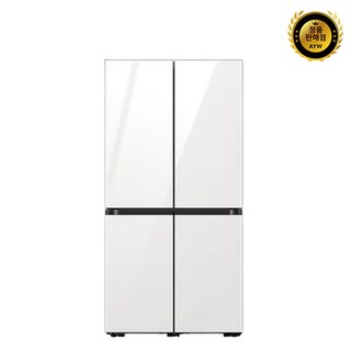 삼성전자 비스포크 프리스탠딩 4도어 냉장고 875L RF85B900135, 글램 화이트