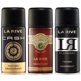 [공식수입] 라리브 맨 퍼퓸 데오드란트 150ml*3종, 3개, 12_캐쉬+카바나+패스워드, 150ml