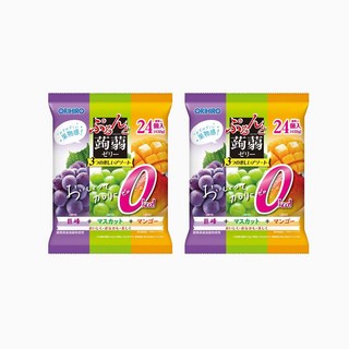 0칼로리 곤약젤리 거봉/샤인머스켓/망고 3가지 혼합맛 일본 오리히로 18g X 24개입 X 2봉지, 432g, 2개