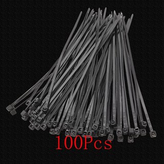 블랙 100 넥타이 5MM 자동 화이트 플라스틱 스트랩 반지 타이 나일론 케이블 8MM 고정 바인딩 너비 우편, 3x80 width 1.8mm, Black