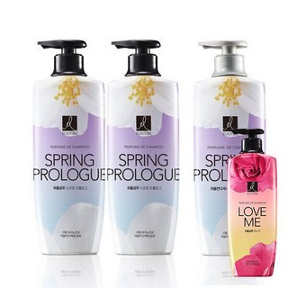 엘라스틴 퍼퓸 스프링프롤로그 600ml 샴푸 2개 + 컨디셔너 ) 러브미 400ml