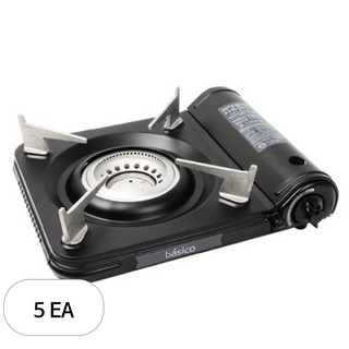 바씨코 국산 휴대용 가스레인지, black color, 5개