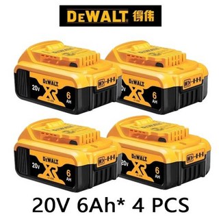 DEWALT 정품 20V 배터리 DCB205 DCB606 DCB206 DCB200 MAX 20V 6AH 9AH DEWALT 교체용 전동 공구, 05 6Ah X4PCS