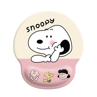 스누피 마우스패드 손목보호 푹신한 게이밍 패드