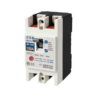 진흥 배선 차단기 JBE-102P 100A 신형 5kA 2P2E 100AF 산업용, 1개