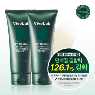 바이브랩 리바이 솔루션 안티 헤어 로스 스칼프 프로틴 트리트먼트, 2개, 200ml