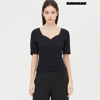 시슬리 손뜨개 하트넥 니트 SAKP34431