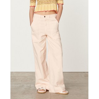 바네사브루노 VIPA4E208P1 라이트핑크 면혼방 퍼티그 데님 와이드팬츠 1389017