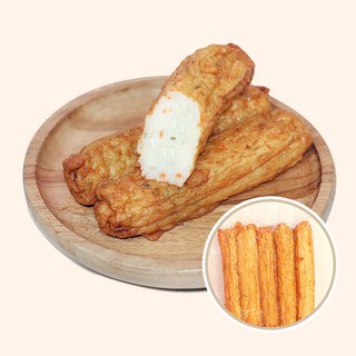 산아푸드 수제 오징어 어묵바 400g 탱글한 식감 쫄깃한 수제 해물 어묵 간편식 술안주, 1개