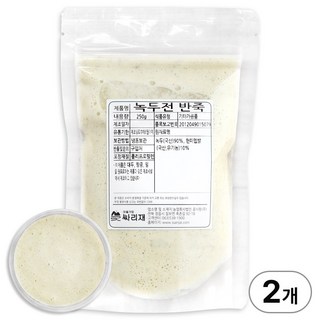 싸리재 국산 녹두전 반죽 250g 빈대떡 부침개 재료, 2개