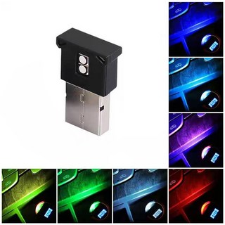 자동차 차량용 엠비언트 USB LED RGB 라이트 2LED / 개당판매 무드등 조명등 앰비언트 풋등 미니 USB RGB 엠비언트 라이트 1세트 상품 이미지