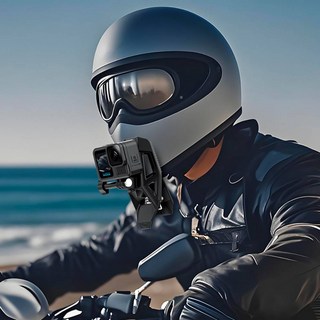 인스타360 X5/4/3 DJI 오즈모 포켓 3/2 액션 5프로/4/3 고프로 악세사리 오토바이 헬멧 마운트 클램프 거치대, 1개, 액헬멧