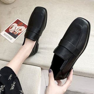 여성 3컬러 데이트 코디 사각코 블러퍼 슈즈 신발 6208EA^*