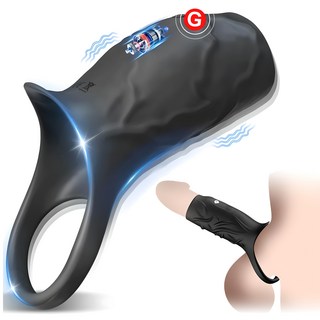 LICKLIP 남성 성기확대 콕링+강력한 12가지 듀얼 진동자극 음경확대 남근확대, 1개 대표 이미지 - 커플 성인용품 추천