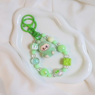 타이와 인형 키링 랜덤박스 3세대 라부부 시크릿 팝마트, 1개, 그린