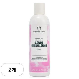 더바디샵 1+1 글로잉 체리 블라썸 샤워 젤 250ML SHOWER GEL GLOWING CHERRY BLOSSOM 18679 벚꽃향 샤워젤, 2개