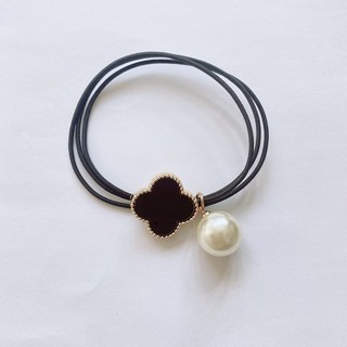 유니스뮬라 헤어끈 머리끈 클로버 진주 짱짱 고무줄