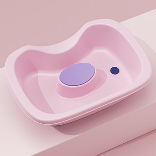 이누아 가정용 성인 세발기 임산부 산후조리기 노인 세발의자, 핑크 세숫대야 싱글 대야 (사은품 없음)