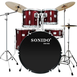 Sonido [풀세트구성] 소니도 Q-star 5기통 드럼세트 색상선택, 레드와인(WR)5기통