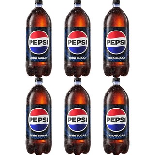 Pepsi Zero Sugar Zero Calories 펩시 제로 슈가 제로 칼로리 콜라, 6개, 2L
