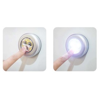 삼성 원터치 미니 LED 조명 세트 – 간편 부착 가능, 원형 디자인, 건전지 포함, 3개 묶음 부착형스위치 삼성 원터치 미니 LED 조명 세트 – 간편 부착 가능, 원형 디자인, 건전지 포함, 3개 묶음 부착형스위치