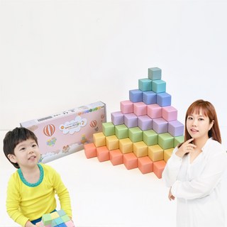 벨베이비 영유아 자석블럭 빅사이즈 35mm (파스텔 색상), 파스텔, 1개