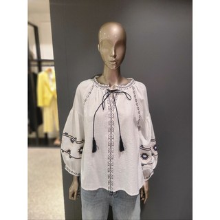 제시뉴욕 신구로점 자수포인트 리본블라우스 BFM5PNBC8780