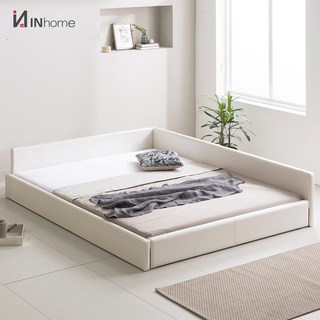 인홈 라온 슬림 저상형 침대프레임+본넬 매트리스 포함, 아이보리
