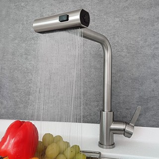 싱크대 수전 고급 무광 주방 와이드수전 수도꼭지 세트, 1세트