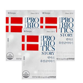 프롬바이오틱스 100억 CFU 덴마크 유산균 이야기 크리스찬한센 LGG유산균 덴프스 공유 유산균, 60정, 3개