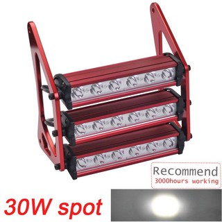 오토바이 헤드라이트 LED 개조 3 층 프론트 포크 라이트 램프 그롬 MSX125 125SF 용 4 색 브래킷 90W 12V 3400LM, 30W spot Red C, 1개