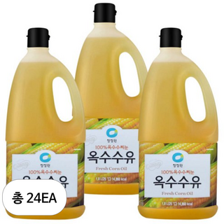 청정원 옥수수유, 24개, 1.8L