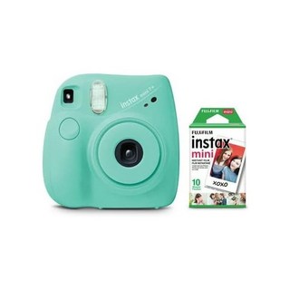 FujiFilm Instax 미니 7+ Sea폼 그린 Bundle (10 Film 팩) 102609, 1개