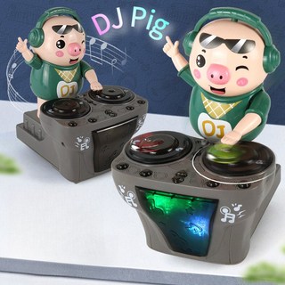 윈터커넥트 DJ pig box피그 뮤직 토이 30곡 LED 빛나는 춤추는 돼지 음악, 건전지 사용, 1개