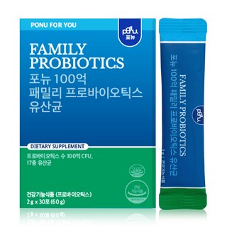 포뉴 100억 패밀리 프로바이오틱스 유산균 2g x 30포, 1박스